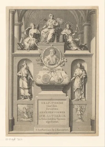 Titelpagina voor: Graf-tombe voor den Grooten Kerkhervormer Dr. Martinus Lutherus (...), 1746