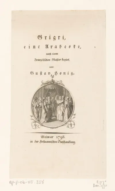 Titelpagina voor: Gustav Honig, Grigri, eine Arabeske, 1795