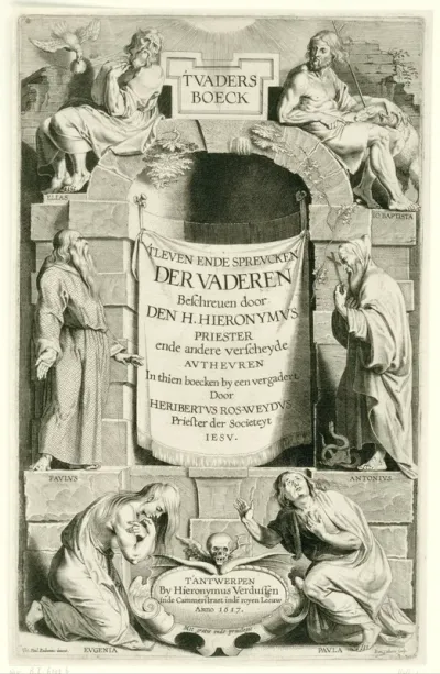Titelpagina voor:  H. Rosweyde, 'tVaders Boek, Antwerpen, 1617