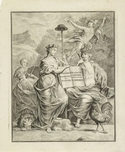 Titelpagina voor: Halma, François. Het groot Fransch en Nederduitsch woordenboek (...)1761