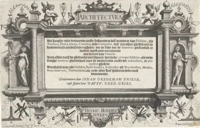 Titelpagina voor: Hans en Paul Vredeman de Vries, Architectura, 1606-7