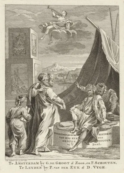 Titelpagina voor: 'Hedendaagsche Historie van het Ryk des Groten Mogol, deel 4', 1770