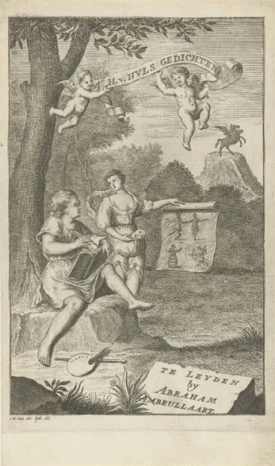Titelpagina voor: Hendrik van Huls, De Gedichten, 1734