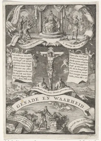 Titelpagina voor: Herman Franken's 'Schriftmaatige overweeging van genade en waarheid', 1706