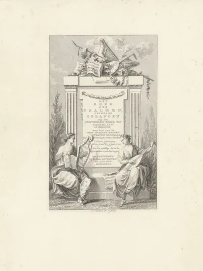 Titelpagina voor: 'Het Boek der Psalmen', 1776