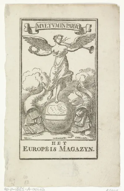 Titelpagina voor: Het Européis magazyn der byzondere zaken, in het ryk der natuur, in de staaten, en in de wetenschappen voorvallende, 1754