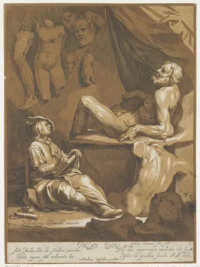 Titelpagina voor het tekenboek van Abraham Bloemaert, deel 1