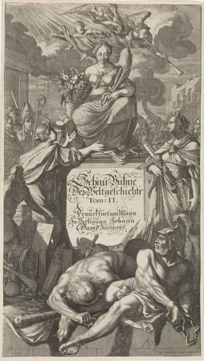 Titelpagina voor Hiob Ludolff, Schau-Bühne der Welt, deel II, 1701