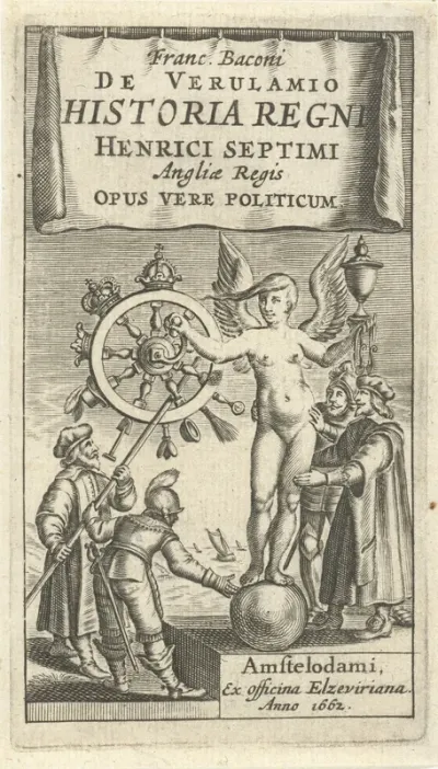 Titelpagina voor: Historia regni Henrici Septimi Angliæ regis, Amsterdam 1662