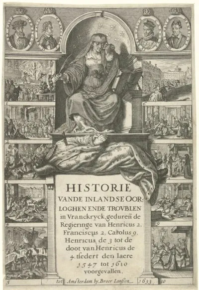 Titelpagina voor: Historie van de Inlandse Oorloghen en de Troublen in Vranckryck, 1633