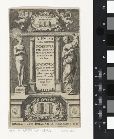 Titelpagina voor: Hulsius, Antonius. Nomenclator Biblicus hebraeo-latinus cum tribus indicibus, 1650