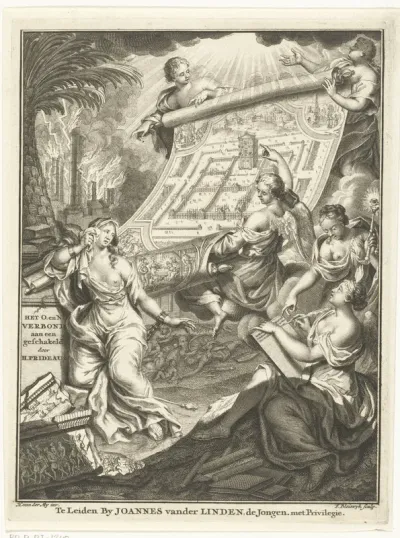 Titelpagina voor: Humphrey Prideaux, Het Oude en Nieuwe Verbond aen een geschakelt in de geschiedenissen der joden en der aengrenzende volkeren, Leiden 1729