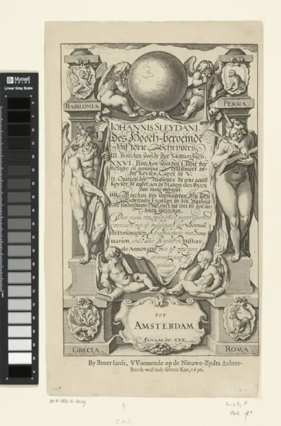 Titelpagina voor: III. boecken van de vier monarchien, Amsterdam 1630