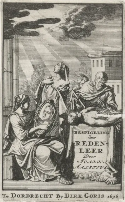 Titelpagina voor: J. Aalstius, Bespiegeling der reden-leer, 1696
