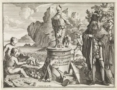 Titelpagina voor J. Beeverell, Les delices de la Grand' bretagne et de l'Irlande, deel 4, 1707