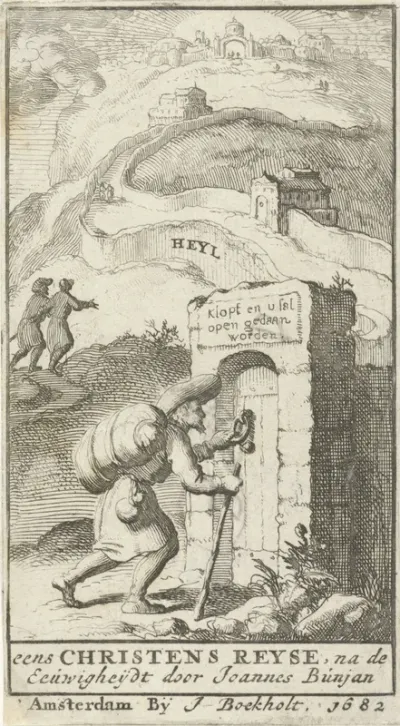 Titelpagina voor: J. Bunyan, Eens christens reyse na de eeuwigheyt, 1682