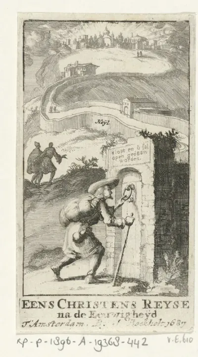 Titelpagina voor: J. Bunyan, Eens christens reyse na de eeuwigheyt, 1687