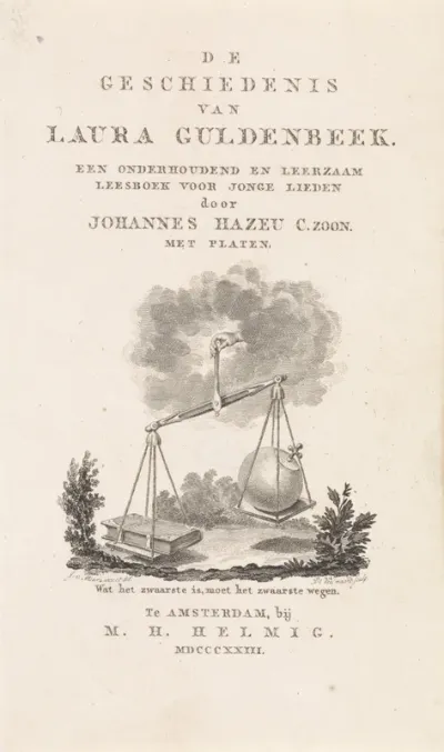 Titelpagina voor: J.C. Hazeu, De geschiedenis van Laura Guldenbeek, 1823