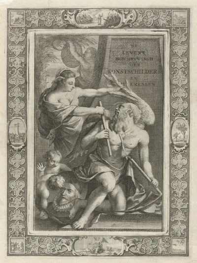 Titelpagina voor: J.C. Weyerman. De levens-beschryvingen der Nederlandsche konst-schilders en konst-schilderessen, 1729