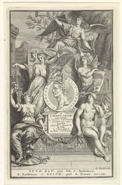 Titelpagina voor: J. Caesar, Quæ extant omnia cum animadversationibus, 1713