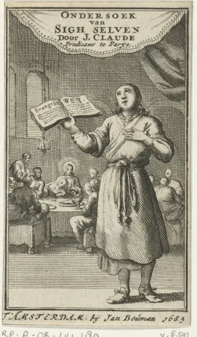 Titelpagina voor: J. Claude, Ondersoek van sigh selven, om sigh wel te bereiden tot de gemeinschap vande tafel des Heeren, 1683