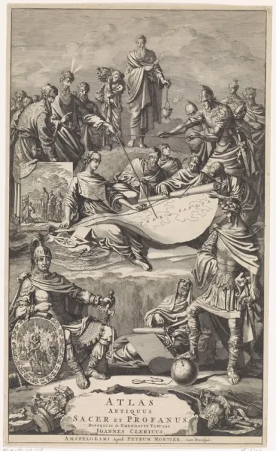 Titelpagina voor: J. Clericus, Atlas antiquus, sacer, ecclesiasticus et profanus, 1705