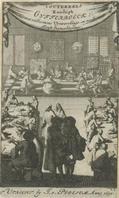 Titelpagina voor: J. Coutereels, 't Konstigh cyffer-boek, 1690