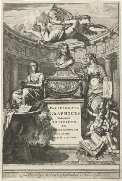 Titelpagina voor: J. de Bisschop, Paradigmata graphices variorum artificum, 1671