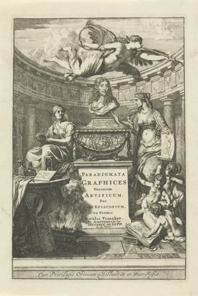 Titelpagina voor: J. de Bisschop, Paradigmata graphices variorum artificum, 17XX