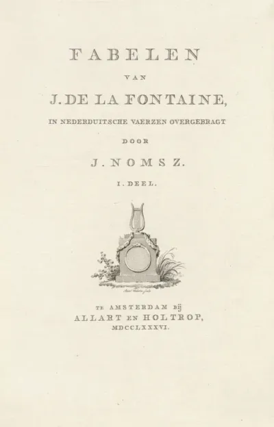 Titelpagina voor: J. de La Fontaine, Fabelen, 1786