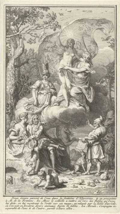 Titelpagina voor: J. de La Fontaine, Fables choisies, 1722