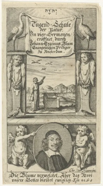 Titelpagina voor: J. E. Blum, Tugend-schule der Natur, 1666