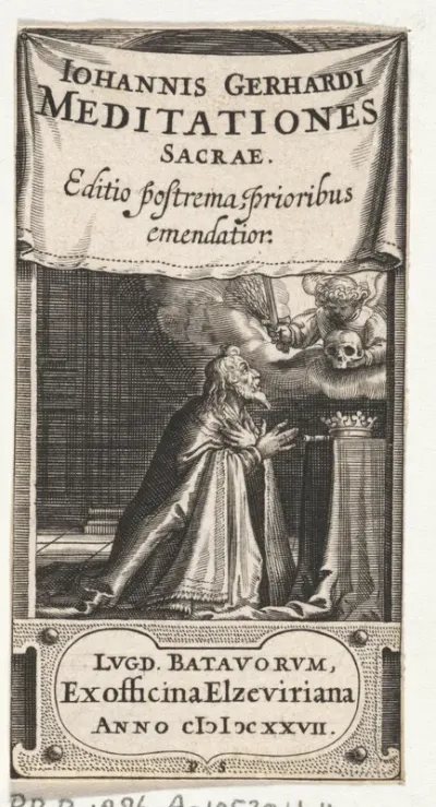 Titelpagina voor J. Gerhard, Meditationes sacrae, 1627