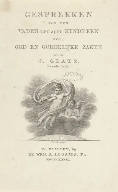 Titelpagina voor: J. Glatz, Gesprekken van een Vader met zijne Kinderen, 1828