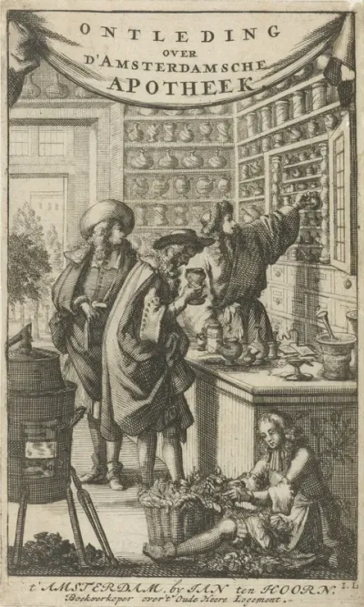 Titelpagina voor: J. Halmaal, Ontleding over d'Amsterdamsche apotheek, 1689
