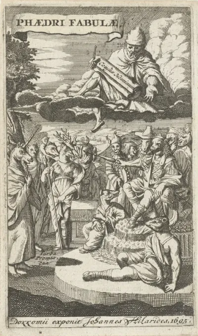 Titelpagina voor: J. Hilarides, Fabulae Æsopiæ, 1695