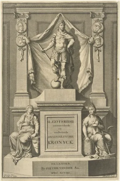 Titelpagina voor: J.L. Gottfried, Historische kronyck, Leiden 1698