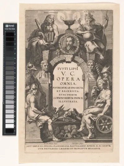 Titelpagina voor: J. Lipsius, Opera omnia, Antwerpen: 1637