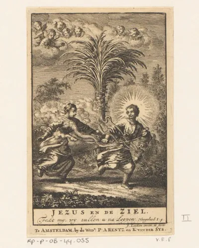 Titelpagina voor: J. Luyken, Jezus en de Ziel, 1704-1714