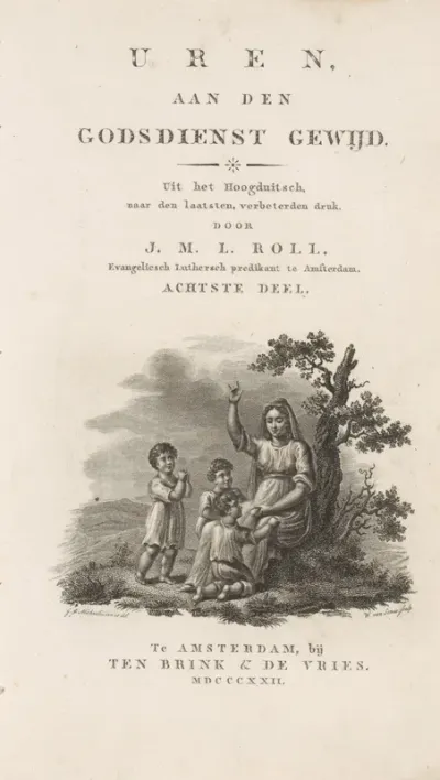 Titelpagina voor: J.M.L. Roll, Uren aan den godsdienst gewijd, achtste deel, 1822