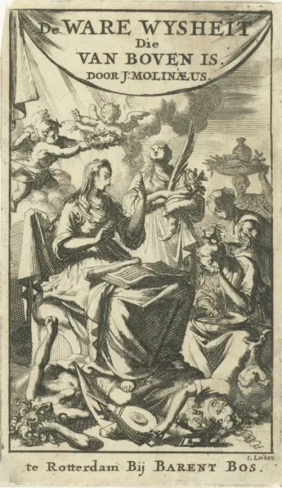 Titelpagina voor: J. Molinaeus, De ware wysheit die van boven is, 1691