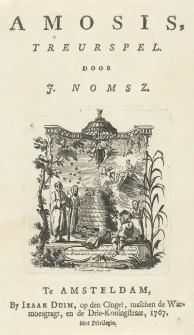 Titelpagina voor: J. Nomsz, Amosis, 1767