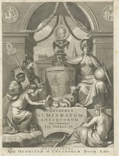 Titelpagina voor: J. Oisel, Thesaurus selectorum numismatum antiquorum, 1677