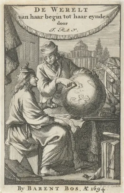 Titelpagina voor: J. Ray, De werelt van haar begin tot haar einde, 1694
