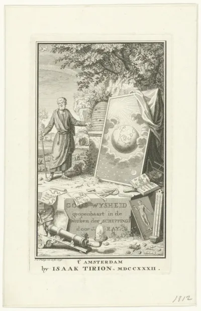 Titelpagina voor: J. Ray, Gods wysheid geopenbaard in de werken der schepping, 1732