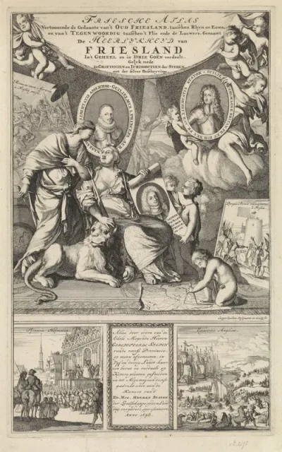 Titelpagina voor: J. Schotanus, Friesche Atlas, 1698
