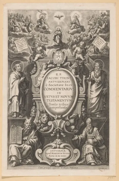 Titelpagina voor: J. Tirinus, Commentarius in Vetus et Novum Testamentum, Antwerpen, 1632