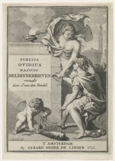 Titelpagina voor: J. van den Vondel, Heldinnebrieven, 1715