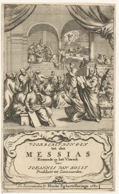 Titelpagina voor: J. van Holst, Voorbereydingen tot den Messias, komende in het vleesch, 1680
