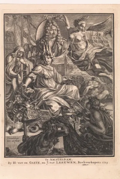 Titelpagina voor: J. van Hoogstraten, Afzetzel van de Repuplyk[!], of vrye staat van Venetie, 1715